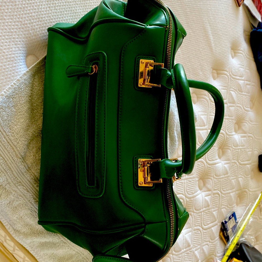Nina Anthony Hunter green satchel